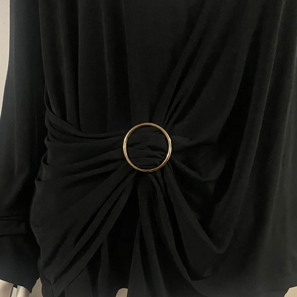 Michael Kors Black V-Neck Women Top